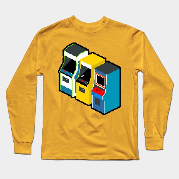 Arcade 80s Long Sleeve T-Shirt by mannypdesign